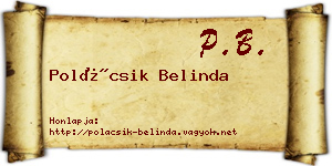 Polácsik Belinda névjegykártya